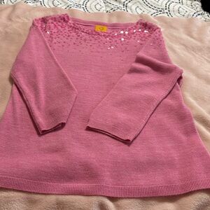 Ruby Rd. Sweater Pink with sequins at top size large